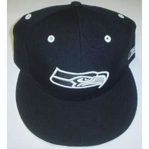  Seattle Seahawks Flat Bill Fitted Reebok Hat Size 6 7/8 
