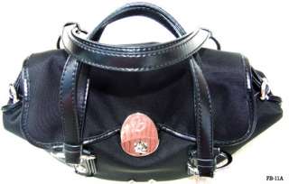 italian leather embossed logo micro fiber organizer handbag shoulder 