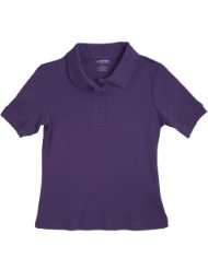 French Toast School Uniforms Short Sleeve Knit Polo With Picot Collar 