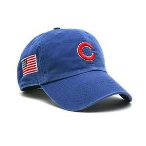  Chicago Cubs Franchise Cap w/US Flag   Royal Medium 