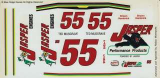 55 TED MUSGRAVE Jasper Engines 1/24th   1/25th Scale Waterslide 