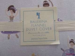 Pottery Barn Kids Ballerina Flanel Duvet Cover & Sham Twin  