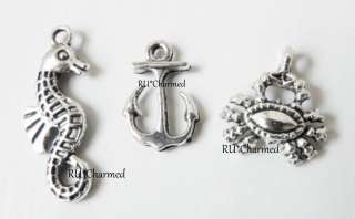   Nautical Charms   seahorse, crab & anchor   JEWELRY & CARD MAKING N6