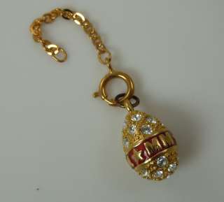JOAN RIVERS Pave Millennium Egg Charm for QUEEN of ROMANIA NECKLACE 