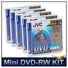 JVC 10 Pack of Mini DVD RW Rewriteable 1.4GB Discs for Sony DVD 