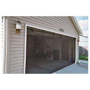 Garage Door Screen Standard with Zipper 18x7   Black