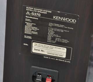 Kenwood JL S370 Super Woofer Satellite Surround Speakers  