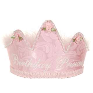 New Baby Girl Crown Hat PINK BIRTHDAY PARTY TIARA  