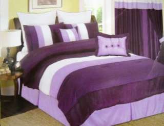 Regatta Purple Lilac White 8 pc Comforter Set KING size  