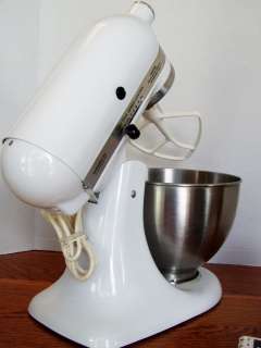 KITCHENAID 4.5 Qt White STAND MIXER K45SS AWESOME CONDITION Complete 