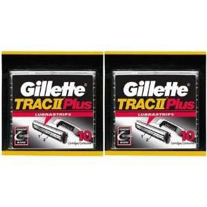  Gillette TRAC II Plus Refill Cartridges 10 ct, 2 ct (Quantity of 2 