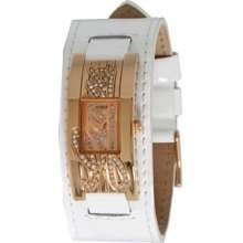 NWT Guess Ladies White Leather Watch U10641L1  