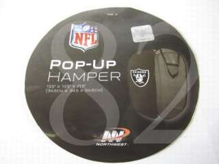 NFL Oakland RAIDERS POP UP Laundry Bag Hamper  