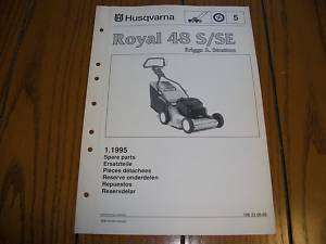 Husqvarna Royal 48 Lawn Mower Spare Part List Diagram  