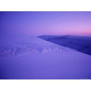  Aerial Shot over Greenland Out a Plane Window Photographic 