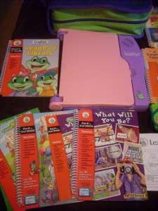 Pink Leap Frog Leap Pad Learning System W/ Case MicroPhone Tons of 