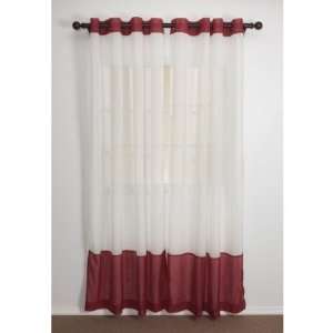   Tone Banded Curtains   84, Crushed Voile, Grommet Top