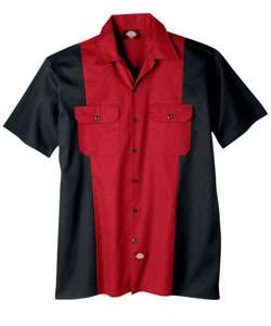Dickies Two Tone Work Shirt WS513 English Red&Charcoal  