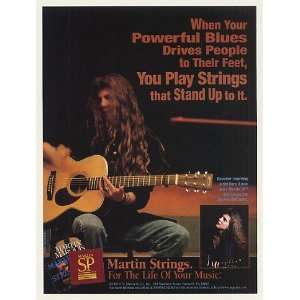  1997 Rory Block Martin Guitar Strings Photo Print Ad 