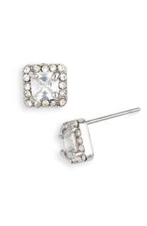 Rachel Square Pavé Stud Earrings  