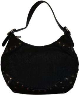  Womens DKNY Purse Handbag T&C Large Hobo W/Studs Black 