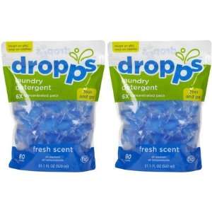  Dropps Laundry Pacs, Fresh Scent, 80 ct 2 ct (Quantity of 