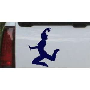 Dancer Silhouettes Car Window Wall Laptop Decal Sticker    Navy 26in X 