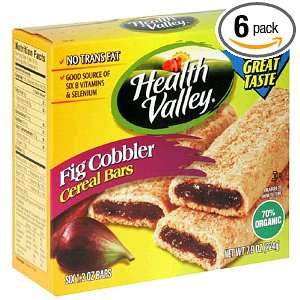 Health Valley Cobbler Cereal Bars, Fig, 7.9 Ounce Boxes (Pack of 6)