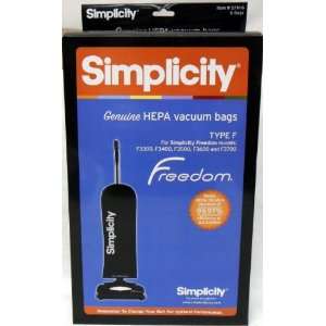  Simplicity Type F HEPA Vacuum Cleaner Bags (6 Pack 