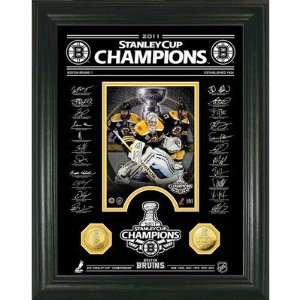 NHL Boston Bruins 2011 Stanley Cup Champions Signature Etched 24KT 