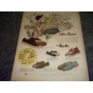 1954 Us Keds Shoes Magazine Ad 