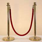 STANCHION SET, 72 ROPE & TOP SELECTION, GOLD POLISH S.S. 12 FLAT 