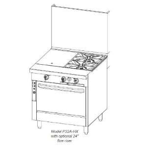   LP   32 in Sectional Range w/ 2 Burner & Griddle Top, Manual, Oven, LP