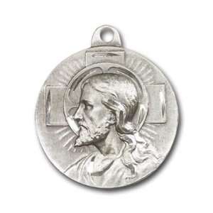 Salvator Mundi Medal, Sterling Silver Pendant with 24 Stainless Steel 
