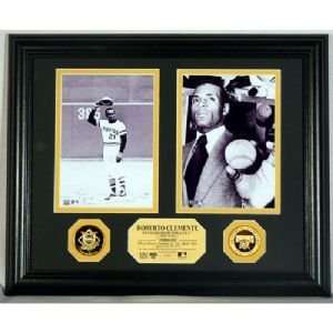  Roberto Clemente 3000Th Hit Gold Coin Duo Photo Mint 