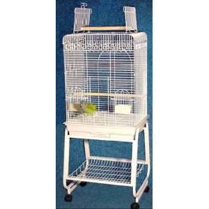  HQ 702 Flat Open Top Small Bird Cage with Stand Pet 