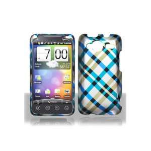  HTC EVO Shift 4G Graphic Case   Blue Plaid (Free 