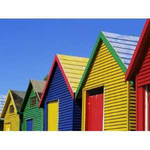  Colourfully Painted Victorian Bathing Huts in False Bay 