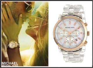 Michael Kors Womens MK5394 Showstopper Chronograph Clear Watch