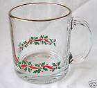 holly ribbons glass  