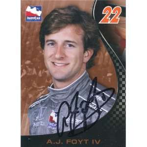  AJ Foyt Autographed/Signed 2007 Indy Car Card