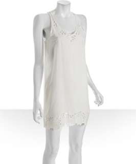 Joie porcelain silk cut out detail Soho tank dress