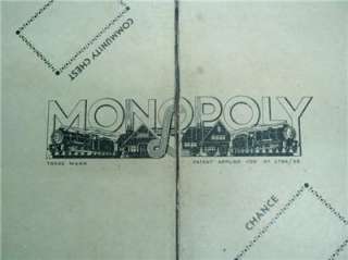 VINTAGE GAME BOARD MONOPOLY  