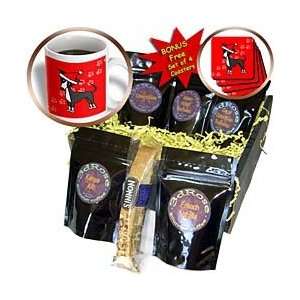  Grey Blue Italian Greyhound Red with Santa Hat   Coffee Gift Baskets 