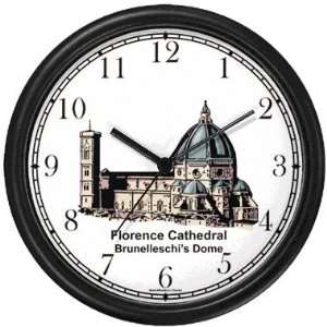  Brunelleschis Dome Italy   Famous Landmarks   Theme Wall Clock 