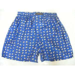     Ocean Blue with Small Ivory Elephants Design (SIZE X LARGE 31 33