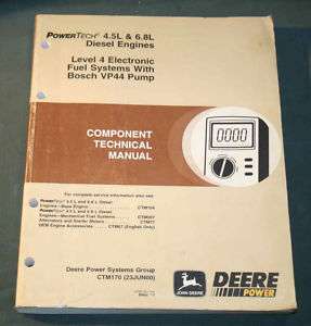   Deere PowerTech 4.5 6.8 L Diesel Engines Level 4 Tech Manual CTM170