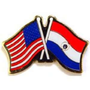  American & Paraguay Flags Pin 1 Arts, Crafts & Sewing