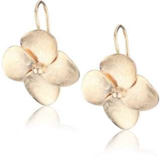 Sheila Fajl Rose Gold Plated Medium Flower Earrings   designer shoes 