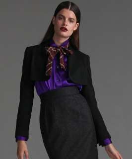 Dolce & Gabbana black wool crepe cropped jacket